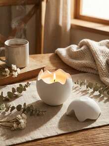 Cirelle Creative Eggshell-Shaped Soy Candle - Natural Flower Scented Aromatherapy Cup, Unique Decoration For Easter - multicolor - View 2