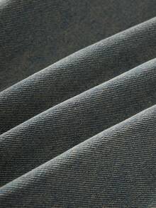 Manfinity Joysei 男士破洞牛仔短裤宽松休闲裤外出休闲通勤度假街头潮流 emo 风格 - 淺色水洗藍 - 查看 5