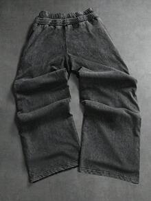 PAVTROS Men's Drawstring Waist Casual Everyday Sweatpants - Black - View 2