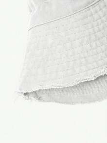 MUSERA Frayed Edge Tie String Bucket Hat Cool For Festival - White - View 4