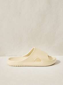 Cuccoo Ladies' New Summer Fashion Plastic Slippers EVA Integrated Injection Molding Process, Non-Slip Lines On The Sole, Waterproof And Quick-Drying, Home Bathroom, Easy To Clean And Not Stuffy For Light Home Wear, Soft-Soled Sandals - Off-white - View 2