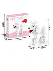 2033片卡通狗狗造型积木，例如雪纳瑞、腊肠犬、哈士奇等。3D拼图，宠物狗狗造型积木套装。完美的生日礼物。房间装饰。 - Pack Bag1 - 查看 10