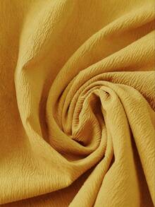 Linhara Áo kiểu nữ cỡ lớn thêu họa tiết, cổ tròn, tay phồng, phong cách thường ngày. - Màu vàng - Xem 4