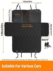 Dog Car Seat Cover With Multi-Functional Belt, 600D Heavy Dog Seat Cover For Back Seat, 100% Waterproof Scratch Proof Nonslip Dog Hammock For Car With Side Flap, Pet Back Seat Covers For Cars Sedan SUV Trucks Dog Car Seat Car Seat Covers Dog Car Seat Cover Pet Car Seat - Multicolor - View 4