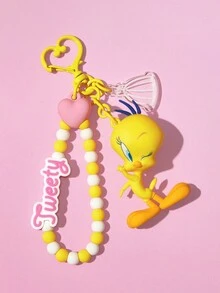 LOONEY TUNES X SHEIN Decorative Keychain, Bag Hanger - Yellow - View 5