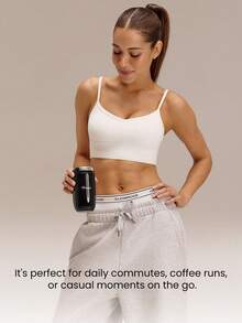 GLOWMODE 12 OZ Style Sipper Insulated Stainless Steel Portable Travel Hot Cold Coffee Drink Beverage Mug Daily Casual - Black - View 5