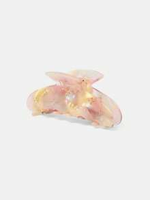 MOTF PREMIUM ACETIC ACID YELLOW MINI CLAW CLIP WITH INLAID GEMS HAIR CLAWS HAIR CLIPS HAIR JAW CLIP HAIR CLAMPS HAIR CLUTCH HAIR CATCHER CLIP - Pink yellow - View 2