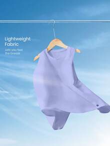 GLOWMODE Áo tank top lưới thoáng khí dành cho tập luyện thể thao, chạy bộ cường độ trung bình, nhanh khô, thấm hút mồ hôi, tạo cảm giác mát mẻ. - Màu tím hoa cà - Xem 5