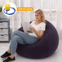 Large Slouchy Inflatable Sofa Chairs PVC Lounger Seat Bean Bag Sofas Pouf Puff Couch Tatami Living Room Supply Gift - Multicolor - View 6