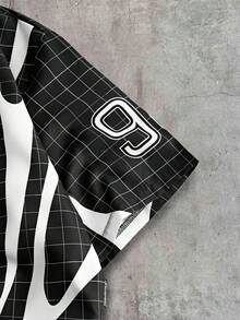 AXEPEAK 宽松男士 Polo 领短袖衬衫 - 黑色 - 查看 3