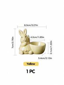 Cirelle 1 Stück Keramik Eierbecherform Hase - Süßer Frühstückseierhalter für Ostern, frische & einfache Tischdekoration - Mehrfarbig - Übersicht 11