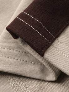 DAZY Young Boys' Casual Contrast Color Elastic Waist Pants - Brown - View 8