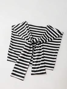 Franclia Camiseta de tirantes acanalada con cuello de chal, ajustada y con media cartera, para mujer, para primavera/verano - Blanco - Ver 5