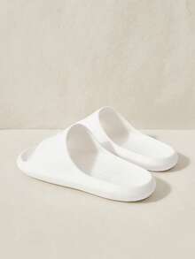 Cuccoo Ladies' New Summer Fashion Plastic Slippers EVA Integrated Injection Molding Process, Non-Slip Lines On The Sole, Waterproof And Quick-Drying, Home Bathroom, Easy To Clean And Not Stuffy For Light Home Wear, Soft-Soled Sandals - White - View 4