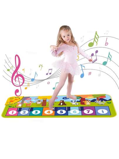 MINKOJA 儿童钢琴垫 地板键盘 跳舞垫 音乐地毯 乐器玩具 女孩男孩礼物（适合3岁以上儿童）
