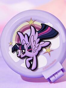 My Little Pony X SHEIN 带镜子的折叠梳，可折叠便携口袋梳，可爱卡通暮光闪闪紫色独角兽旅行发梳，方便收纳，美发工具，旅行必备美发产品，返校季，旅行度假必备，美发配件 - 紫色 - 查看 4