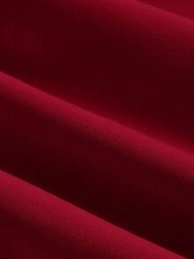 Firerie Kids NovaGlow 青少年女孩休閒時尚通勤立領收腰喇叭下擺卡其色 A 字洋裝 - 紅色 - 查看 5