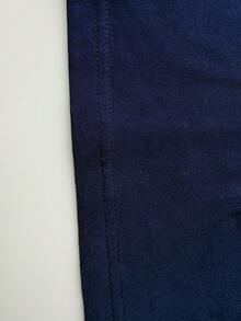 Velminro 男士休闲字母印花圆领短袖家居服上衣，夏季 - 藍色 - 查看 6