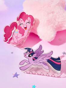 My Little Pony X SHEIN 时尚可爱卡通粉色小马宝莉闪亮发夹，适合浓密头发，居家、沐浴、美容护理、盘发和造型都非常适用。 - 粉色 - 查看 4