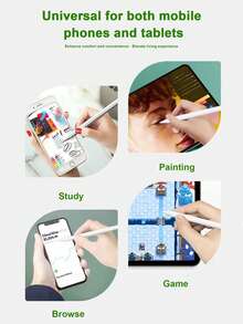 Teckwe 1 Bút cảm ứng sạc lại được, có nam châm hút, thích hợp để viết và vẽ, có thể thay thế bút cảm ứng điện dung của máy tính bảng, dùng để ghi chú trong văn phòng và học tập, là thiết bị điện tử thiết yếu. Dung lượng pin: 120mAh (Không bao gồm cáp dữ liệu) - Nhiều màu - Xem 2