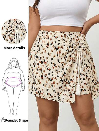 Enliva Women Plus Size Floral Print Casual Shorts, Versatile For Spring & Summer Wear Summer Shorts