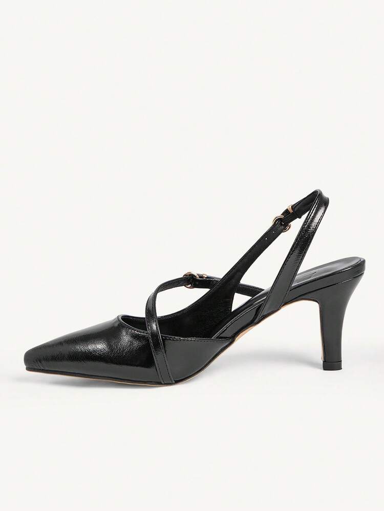 CUCCOO CHICEST Women's Pointed Toe Buckle Design Fashionable High Heels For Daily Wear
