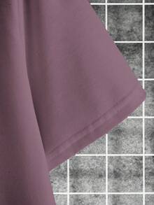 Manfinity Roughcore Men's Letter Print Round Neck Short Sleeve Casual T-Shirt - Purple - View 5