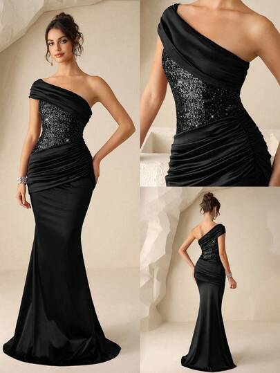 green emerald velvet dress Nox Anabel M1701 Chic Strapless Sweetheart Prom Gown Black / 4