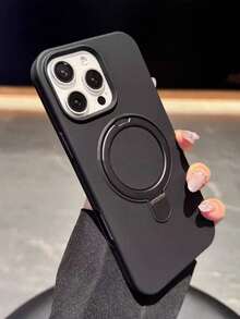 1 chiếc ốp lưng silicon lỏng cao cấp mờ có vòng giữ điện thoại vô hình cho iPhone 17 Pro Max 16 15 14 13 12 11 Pro Plus Max, hỗ trợ sạc không dây. - màu đen - Xem 5