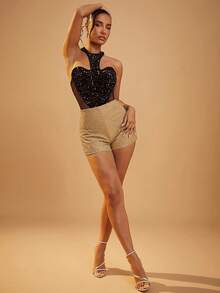 Hauture Women Shorts - Brown - View 4