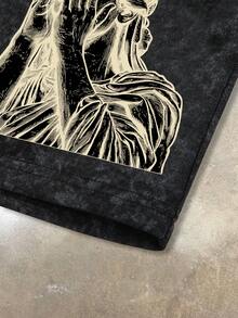 PAVTROS Men's Letter Print Drawstring Waist Casual Shorts - Multicolor - View 3