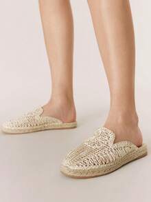 Styleloop Women's Vacation Casual Woven Slip-On Flats - Apricot - View 3