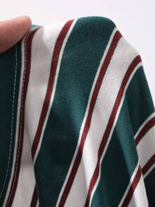 DAZY Camiseta de tirantes de mujer con cuello cuadrado y rayas de colores, para el verano - Verde - Ver 6