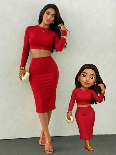 Conjunto mujer top y falda elegante top falda midi tiro oficina cita cena fiesta sexy moderno versátil