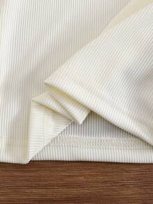 SHEIN Baby Girl Summer Ladylike Applique Vest And Shorts Set - Beige - View 8