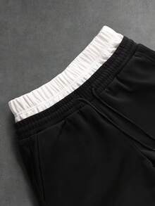 PAVTROS Conjunto casual de sudadera con capucha de manga larga y pantalones largos con cordón en la cintura para hombre - Negro - Ver 5