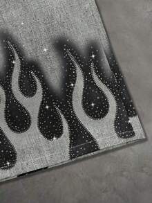 Manfinity EMRG 男士火焰字母印花短袖衬衫 - 彩色 - 查看 5