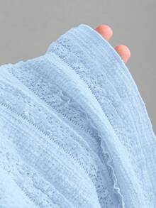 Sweetra 女士优雅纯色露背荷叶边下摆收腰蛋糕裙，夏季 - 淺藍色 - 查看 3