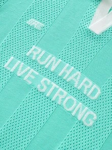 Manfinity LEGND Suéter de punto casual con estampado de letras para hombres, verano - verde menta - Ver 8