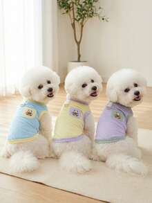 PETSIN Pet Clothing, Dog Clothing, Cat Hoodie, Casual Vest, Spring And Summer New Item, Small Animal Printed Vest, Cool Casual Wear, Cartoon Hoodie - Multicolor - View 2