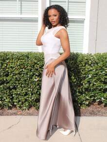 Steph T 女士夏季性感休闲网纱扎染设计圆领无袖背心上衣 - 彩色 - 查看 5