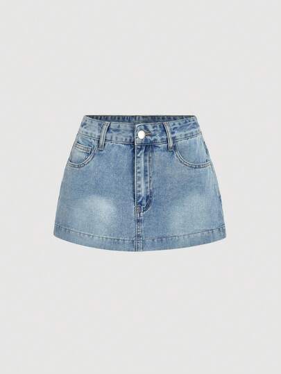 SHEIN MOD 女士休闲牛仔短裤