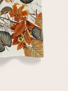 SHEIN LUNE CURVE Plus Size Women's Romantic Floral Print Fashionable Versatile 2-Piece Set, Suitable For Spring/Summer Everyday Wear - Multicolor - View 5