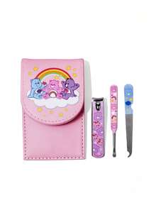 SHEIN X Care Bears 4件套便携式指甲钳套装，配粉色收纳袋，优质不锈钢美甲套装，专业美容套装，包含指甲钳、便携式指甲锉和耳勺，适合旅行或居家使用的个人护理套装，经久耐用，沙龙级品质，方便在家进行指甲护理。 - 粉色 - 查看 5