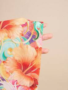 LOTSLUV 女士绿色和玫瑰红波西米亚风优雅印花宽松衬衫，春夏款 - 彩色 - 查看 7