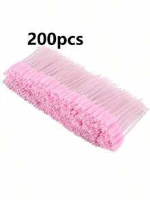 Brochas para pestañas, brochas para máscara (con contenedor), brochas desechables flexibles para cejas, brochas para extensiones de pestañas, brochas para cejas, brochas con aceite de ricino (no todos los SKU tienen botellas) (varios colores disponibles) - Rosa - Ver 9