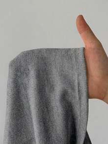 Coolane 女士夏季音乐会服装 锐舞派对服装 音乐节外出 文艺复兴集市 夜店服装 性感Y2K罗纹针织白色缺角领短款T恤 - 深灰色 - 查看 8