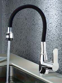 1PC 360° Swivel Kitchen Faucet Single Handle Cold Hot Water Mixer Tap Polished Finish Ceramic Valve Deck Mount For Modern Kitchen Bathroom - Multicolor - View 9