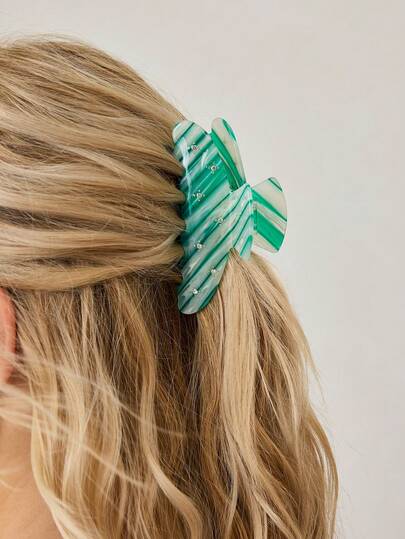 MOTF PREMIUM ACETIC ACID YELLOW MINI CLAW CLIP WITH INLAID GEMS HAIR CLAWS HAIR CLIPS HAIR JAW CLIP HAIR CLAMPS HAIR CLUTCH HAIR CATCHER CLIP