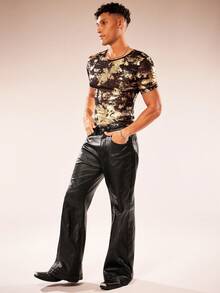 FeverCity Camiseta casual de verano de corte slim, de cuello redondo y manga corta para hombre - Multicolor - Ver 7